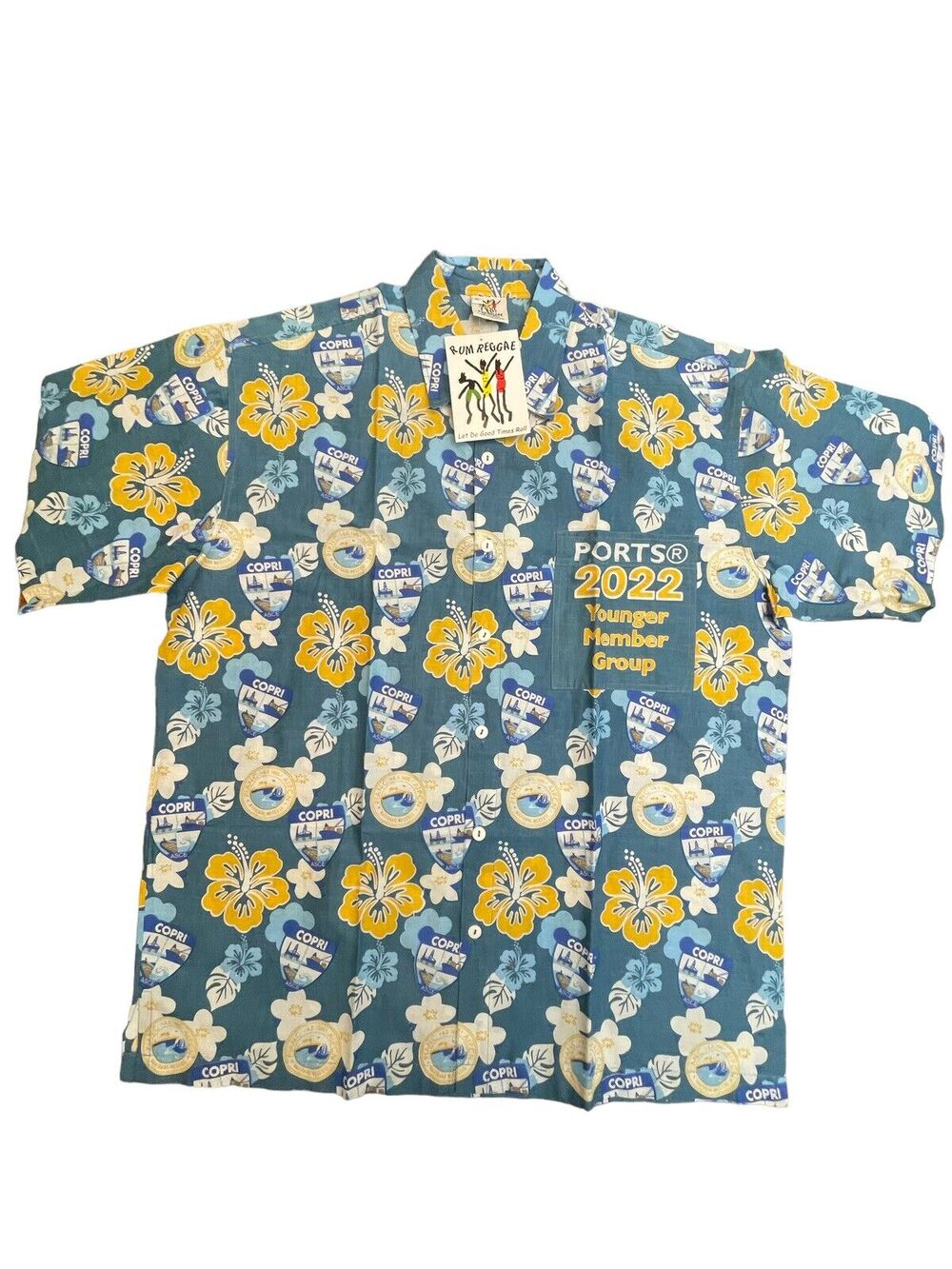 Rum Reggae Shirt Mens XL Short Sleeve Button COPRI